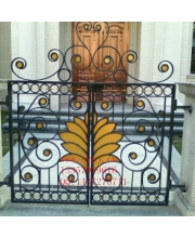 Small wrought iron courtyard gates