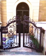 Small wrought iron courtyard gates